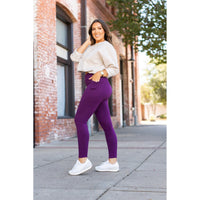 Ready to Ship | The Kinsley Purple Full Length Leggings - Luxe Leggings by Julia Rose®