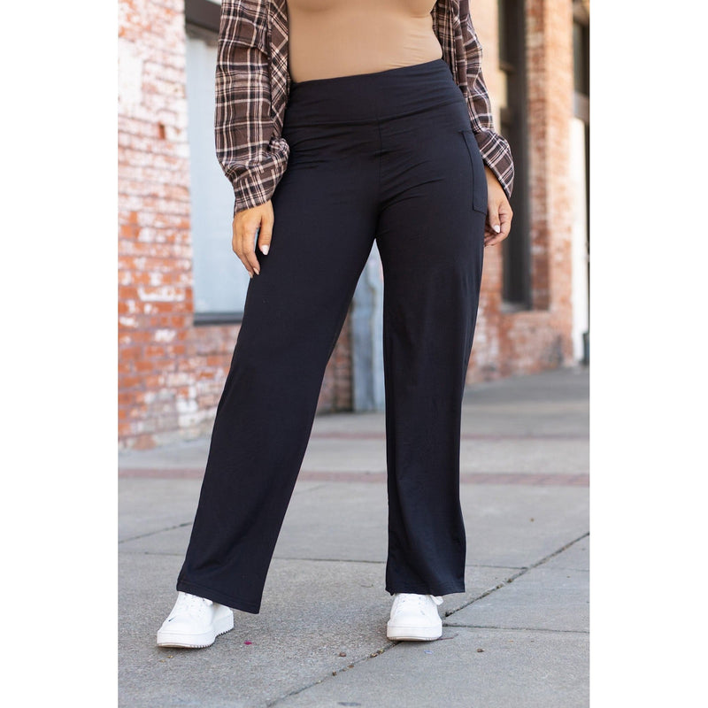 Ready to Ship | The Brooke - Black Wide Leg Full-Length with Pockets