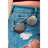 Black/Silver - High Quality Unisex Aviator Sunglasses