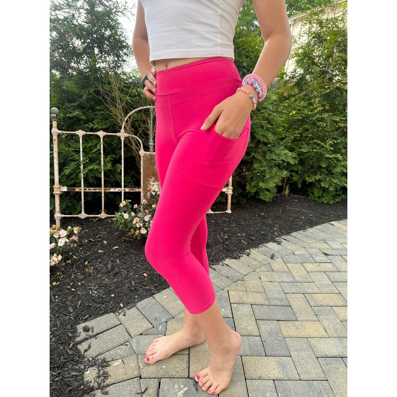 Ready to Ship | Hot Pink CAPRI Collection  - Luxe Leggings by Julia Rose®