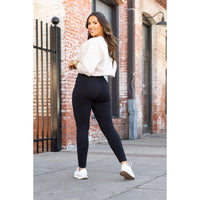 “Buttery soft black leggings for women with high waistband