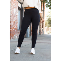“Buttery soft black leggings for women with high waistband
