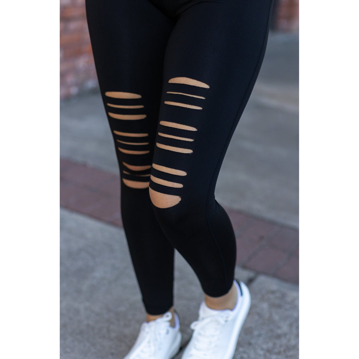 Ready to Ship | The Jacqueline - High-Waisted Laser Cut / Cutout Leggings