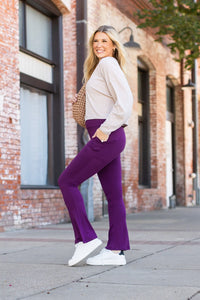 *Ready to Ship | The Reese  Purple Flare Leggings -  Luxe Leggings by Julia Rose®