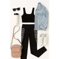 Ready to Ship  | The Sabrina - Snow Leopard Panel Leggings