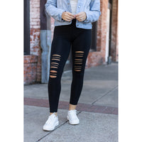 Ready to Ship | The Jacqueline - High-Waisted Laser Cut / Cutout Leggings