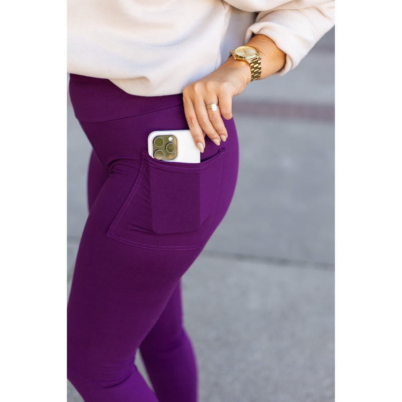 Ready to Ship | The Kinsley Purple Full Length Leggings - Luxe Leggings by Julia Rose®