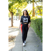 Ready to Ship | The Roxie - Red Panel Full Length Leggings