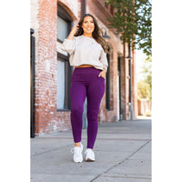 Ready to Ship | The Kinsley Purple Full Length Leggings - Luxe Leggings by Julia Rose®