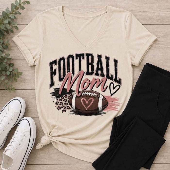 Football Mom V-Neck