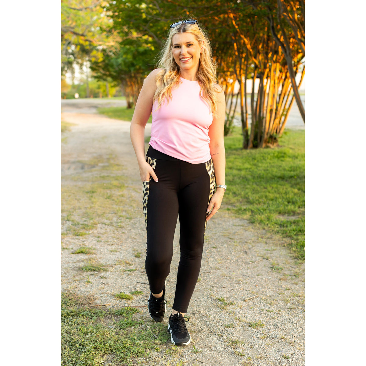 Ready to Ship | The Gianna - Leopard Panel Sculpting Leggings