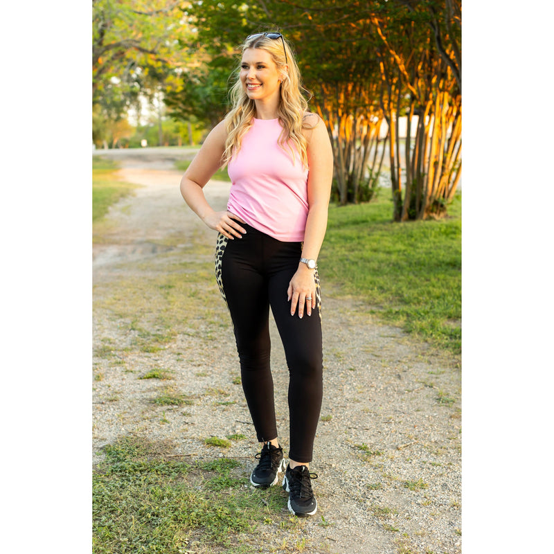 Ready to Ship | The Gianna - Leopard Panel Sculpting Leggings