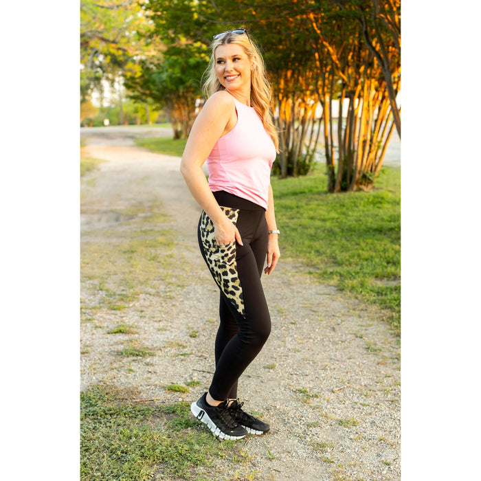 Ready to Ship | The Gianna - Leopard Panel Sculpting Leggings