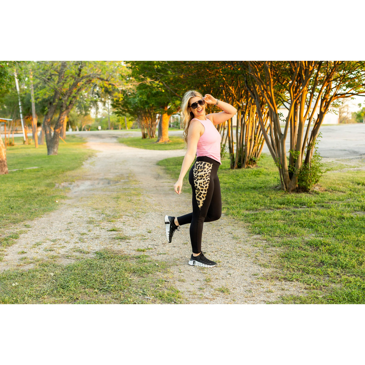Ready to Ship | The Gianna - Leopard Panel Sculpting Leggings