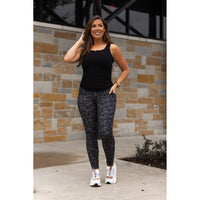 Julia Rose Maverick camo full-length leggings, Women wearing Maverick camo leggings high waisted