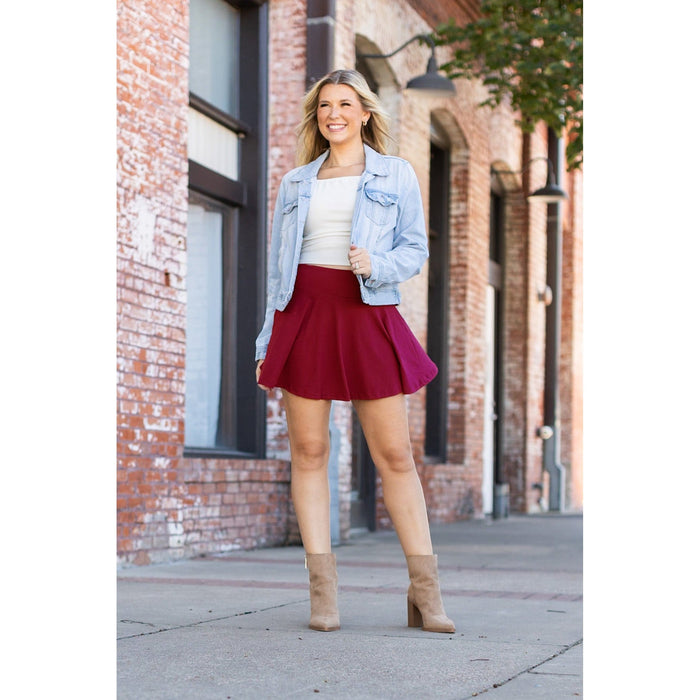 Rosie - Deep Red Skort