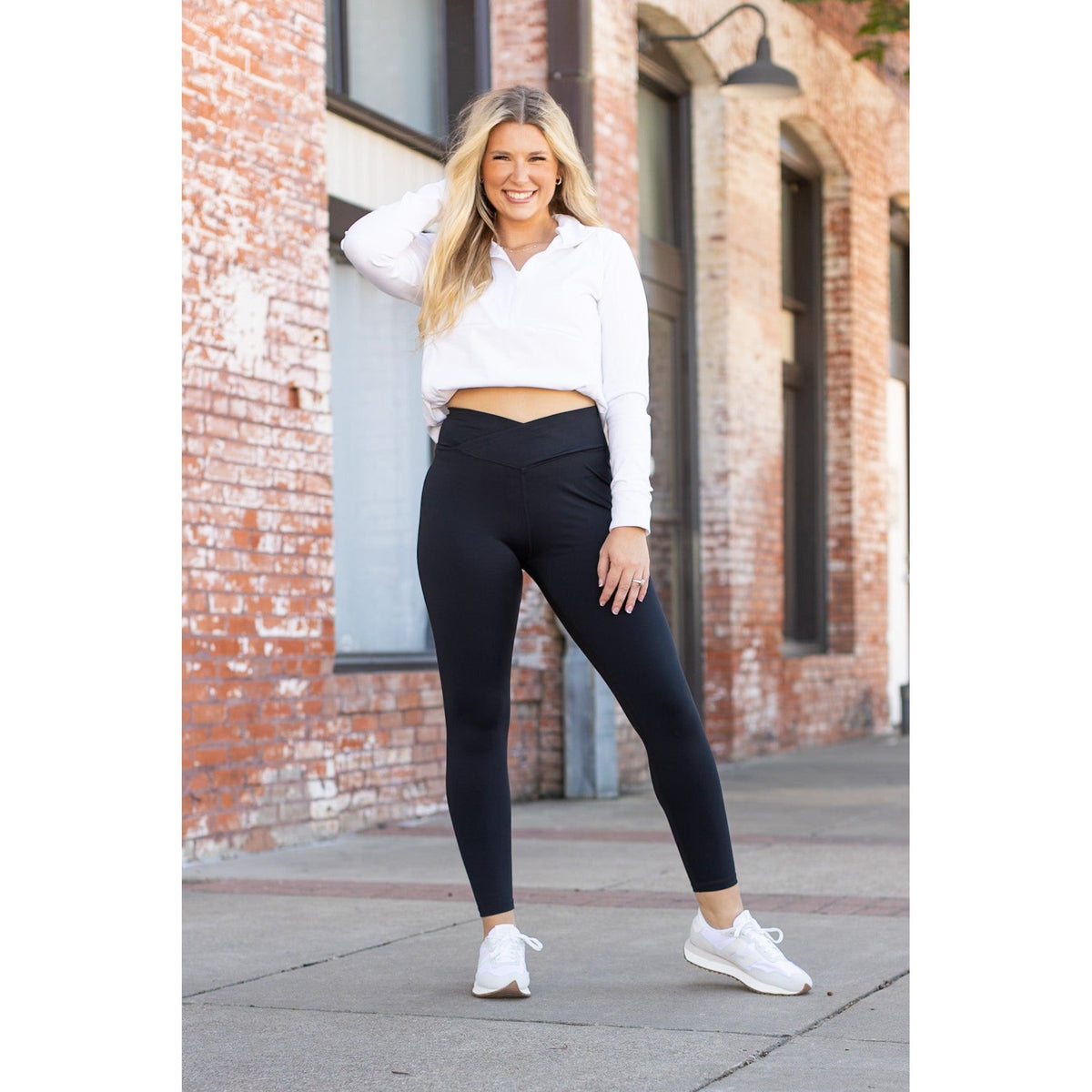 Ready to Ship | The Alexa High Waist Crossover Luxe Athleisure Leggings