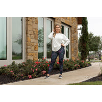 Heart Swirls (Black Background) Full Length Leggings