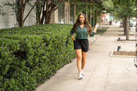 Ready to Ship | The Chrissy - Black Fleece Shorts with Pockets