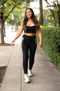 Ready to Ship | The Gianna - Leopard Panel Sculpting Leggings
