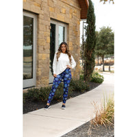 Blue Snowflake Leggings