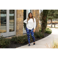 Blue Snowflake Leggings
