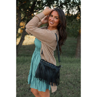 Boho fringe crossbody bag boutique fashion accessory