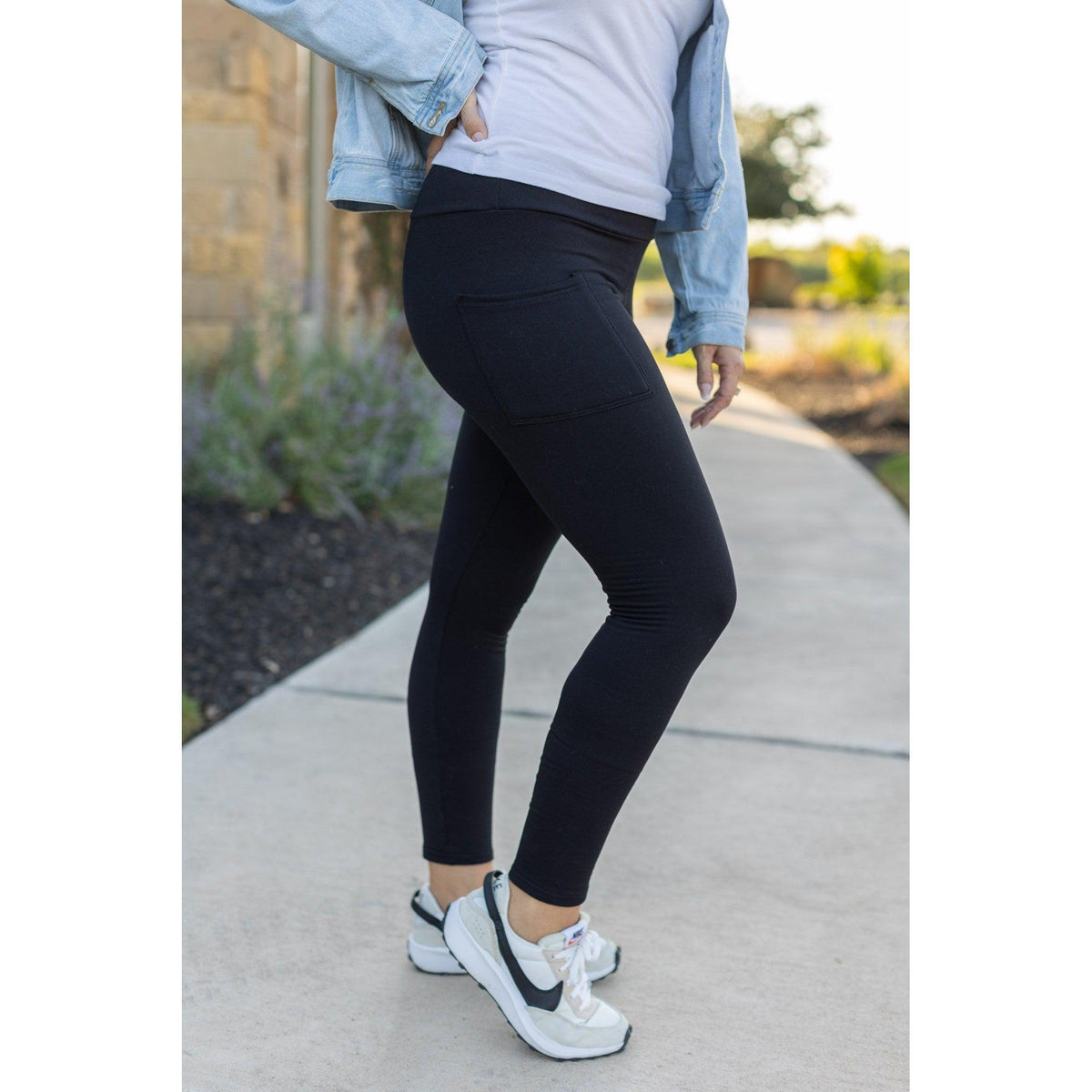 “Buttery soft black leggings for women with high waistband