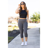 Ready to Ship | Charcoal CAPRI with POCKETS  - Luxe Leggings by Julia Rose®