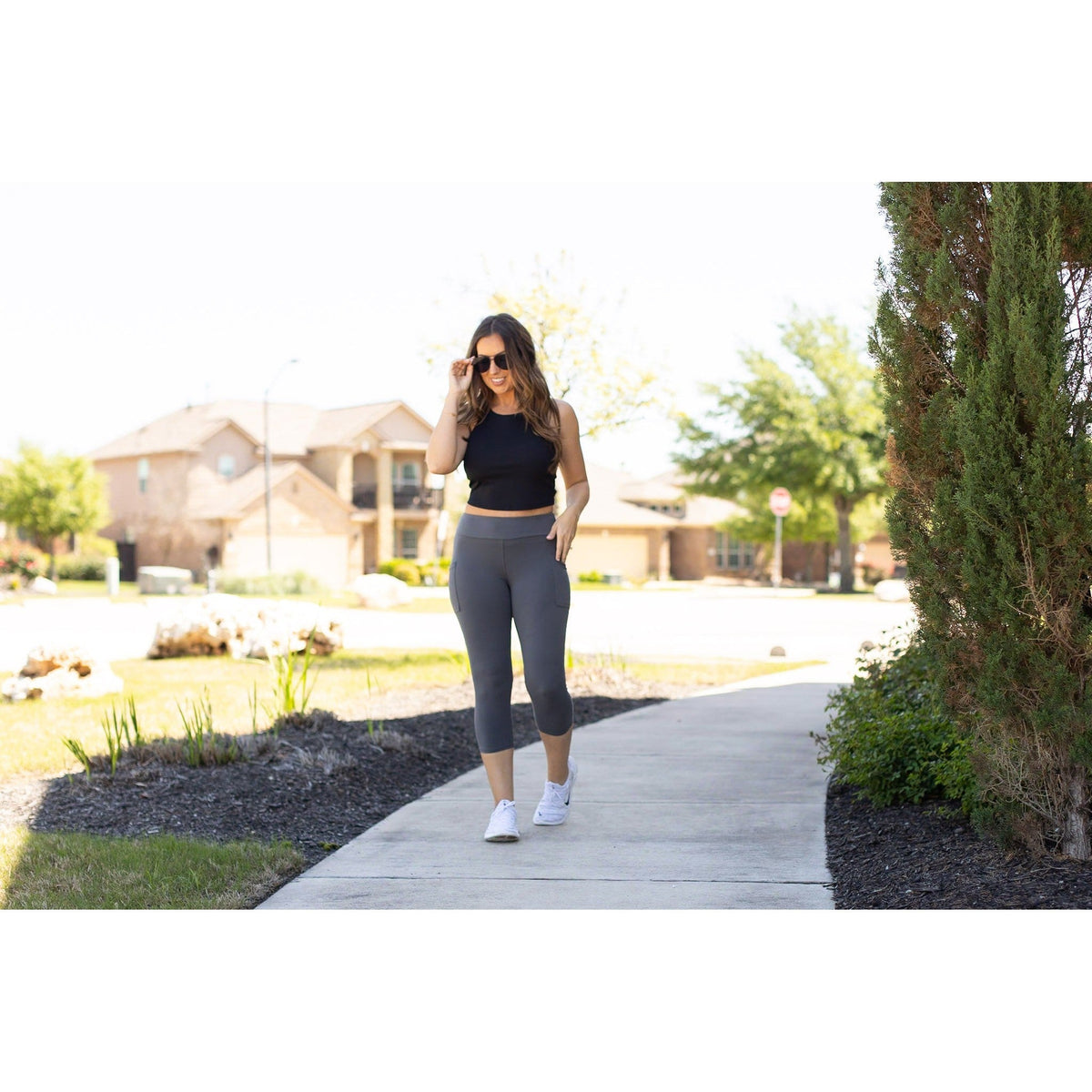 Ready to Ship | Charcoal CAPRI with POCKETS  - Luxe Leggings by Julia Rose®