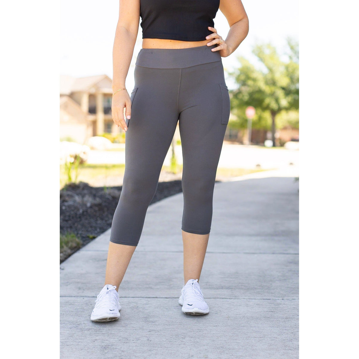 Ready to Ship | Charcoal CAPRI with POCKETS  - Luxe Leggings by Julia Rose®