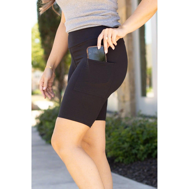 Ready to Ship | Black  BIKER SHORTS  - Luxe Leggings by Julia Rose®