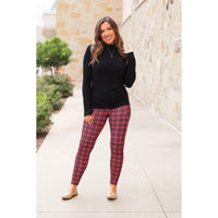 Julia Rose The Holly plaid full length leggings , High-waisted plaid leggings by Julia Rose