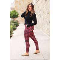 Julia Rose The Holly plaid full length leggings , High-waisted plaid leggings by Julia Rose