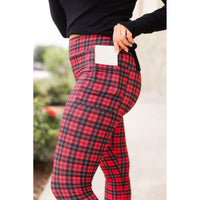 Julia Rose The Holly plaid full length leggings , High-waisted plaid leggings by Julia Rose