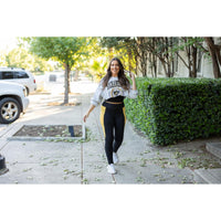 Ready to Ship | The Yasmine - Yellow Panel Full Length Leggings