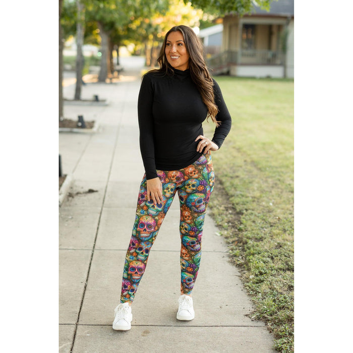 Ready to Ship | The Piper - Paisley Skull Leggings*