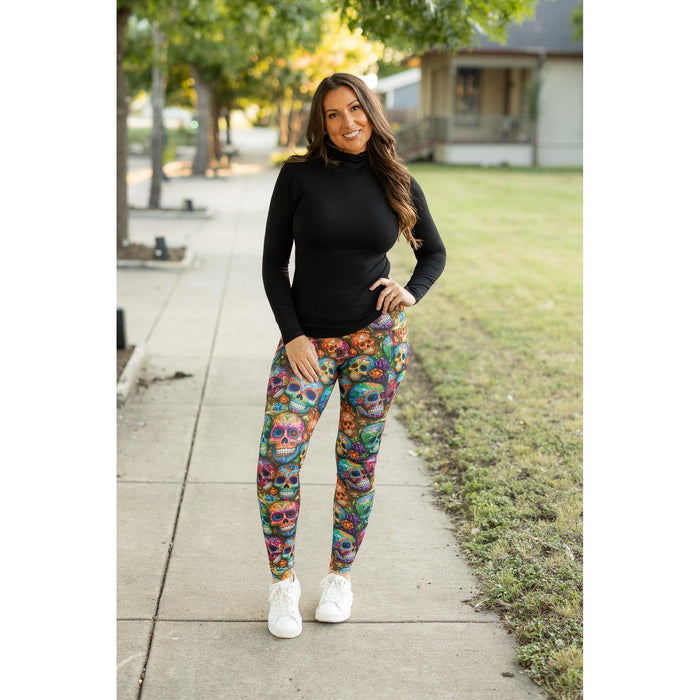 Ready to Ship | The Piper - Paisley Skull Leggings*