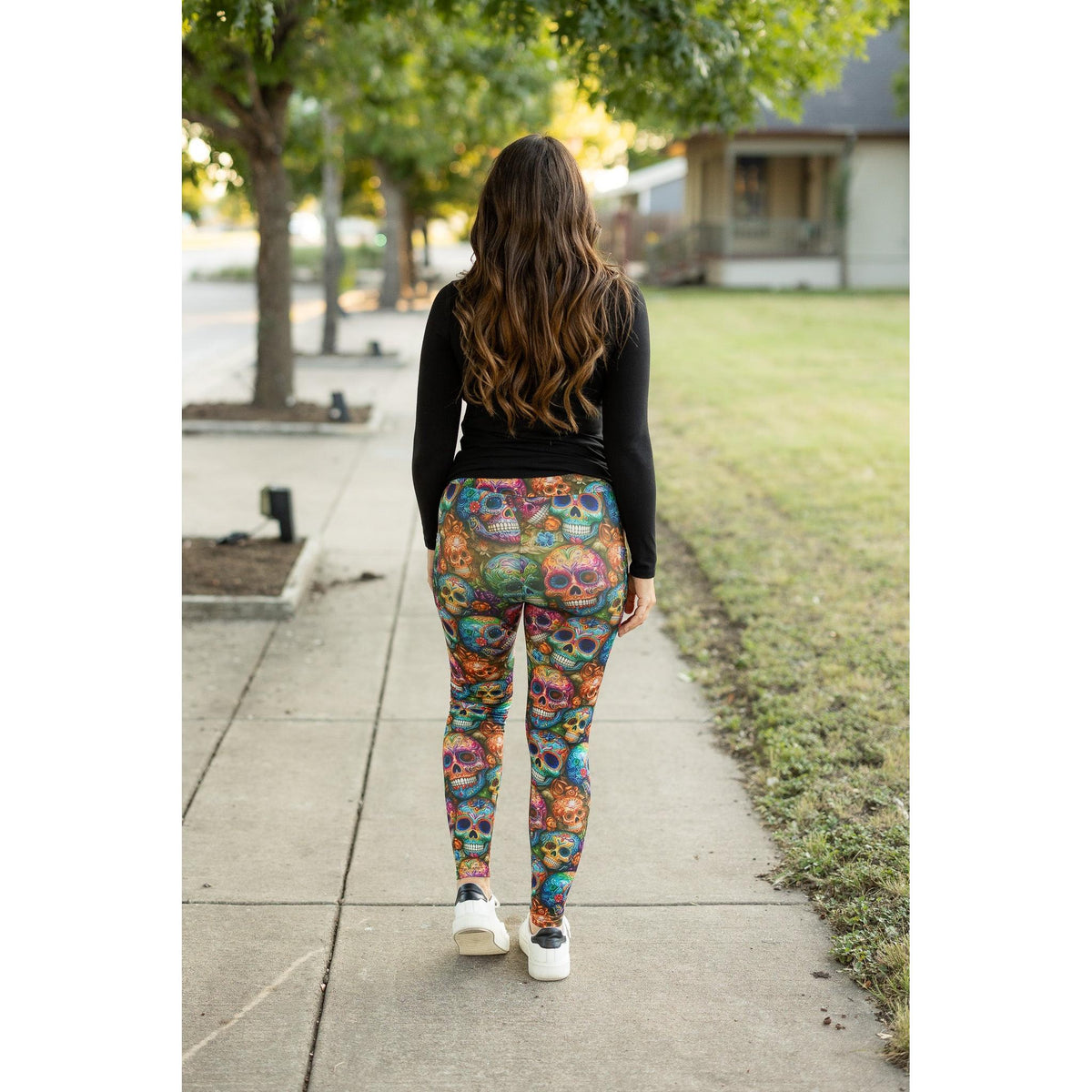 Ready to Ship | The Piper - Paisley Skull Leggings*