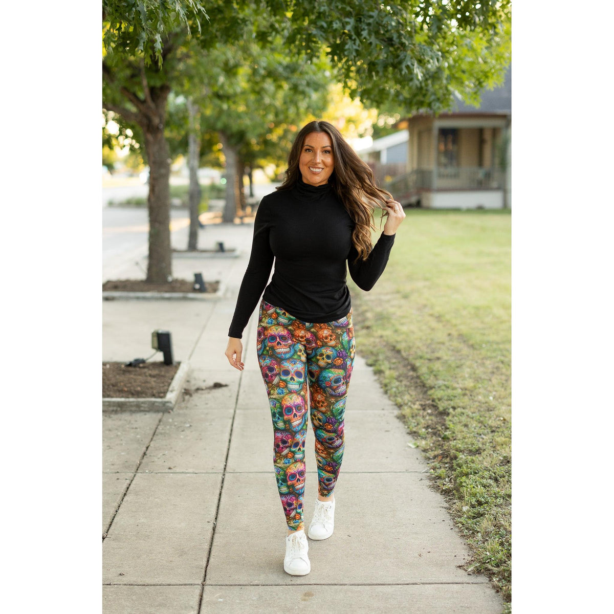 Ready to Ship | The Piper - Paisley Skull Leggings*