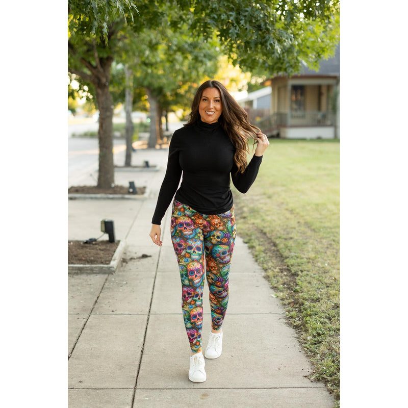 Ready to Ship | The Piper - Paisley Skull Leggings*