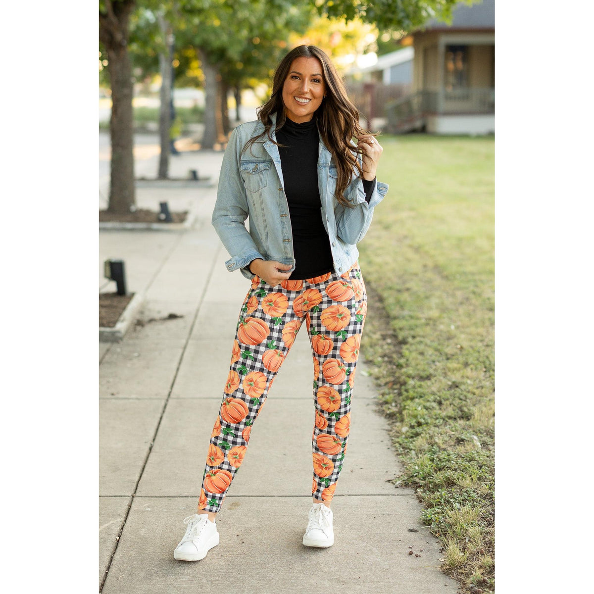 Ready to Ship  | The Peyton Plaid Pumpkin Leggings