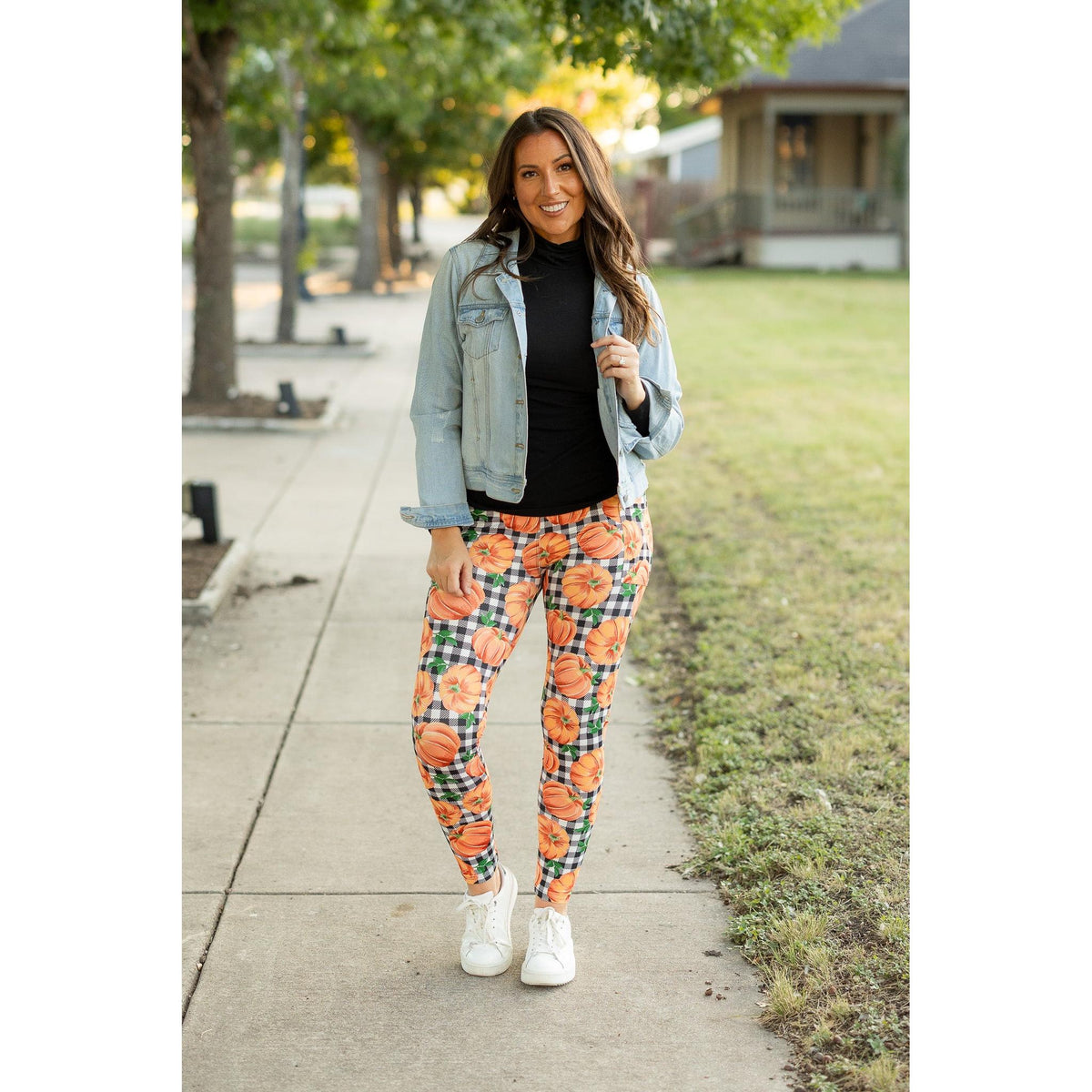 Ready to Ship  | The Peyton Plaid Pumpkin Leggings