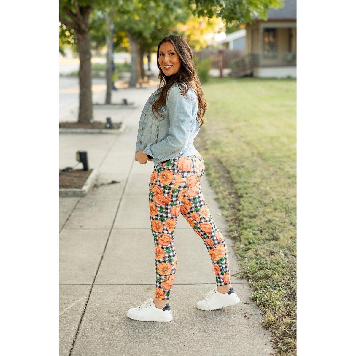 Ready to Ship  | The Peyton Plaid Pumpkin Leggings