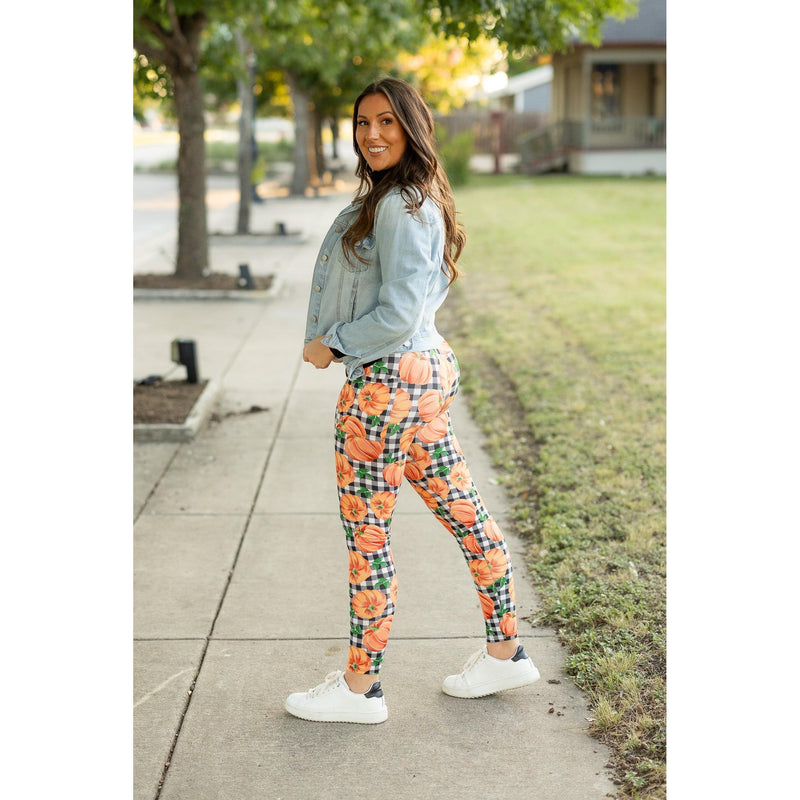 Ready to Ship  | The Peyton Plaid Pumpkin Leggings