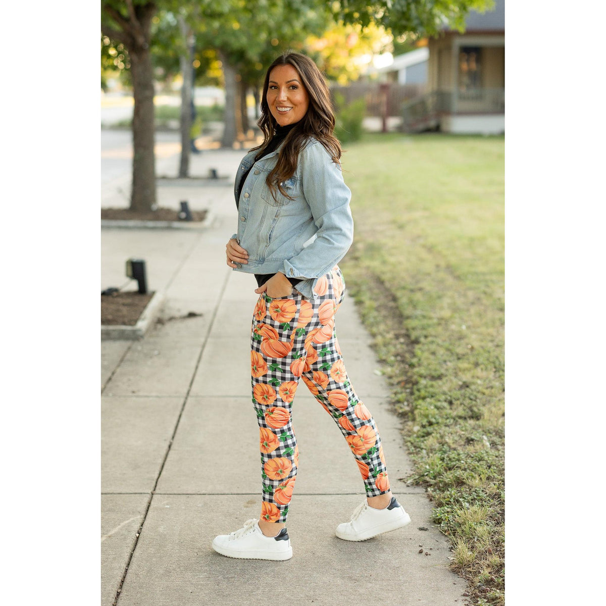 Ready to Ship  | The Peyton Plaid Pumpkin Leggings
