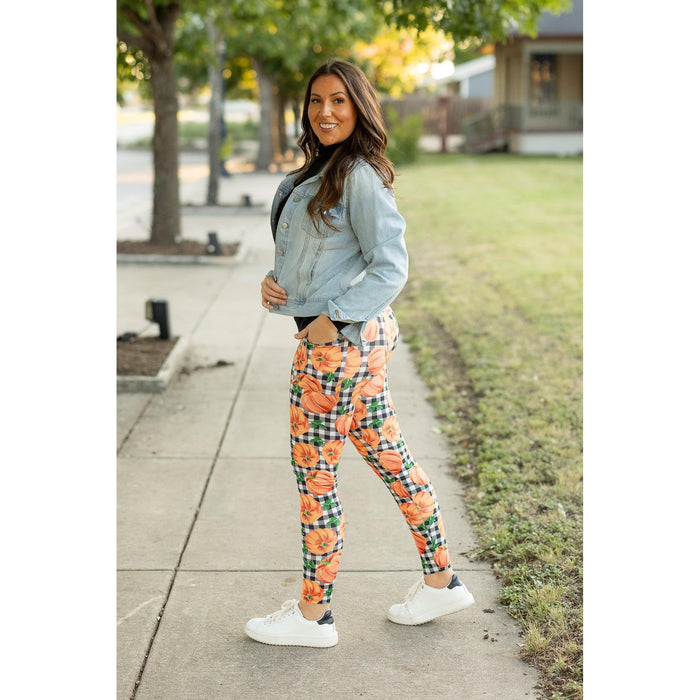 Ready to Ship  | The Peyton Plaid Pumpkin Leggings