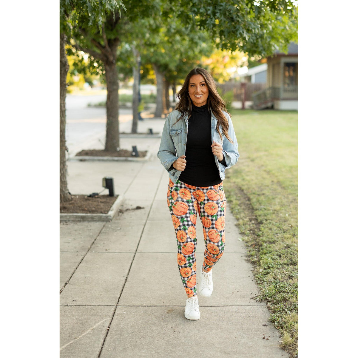 Ready to Ship  | The Peyton Plaid Pumpkin Leggings