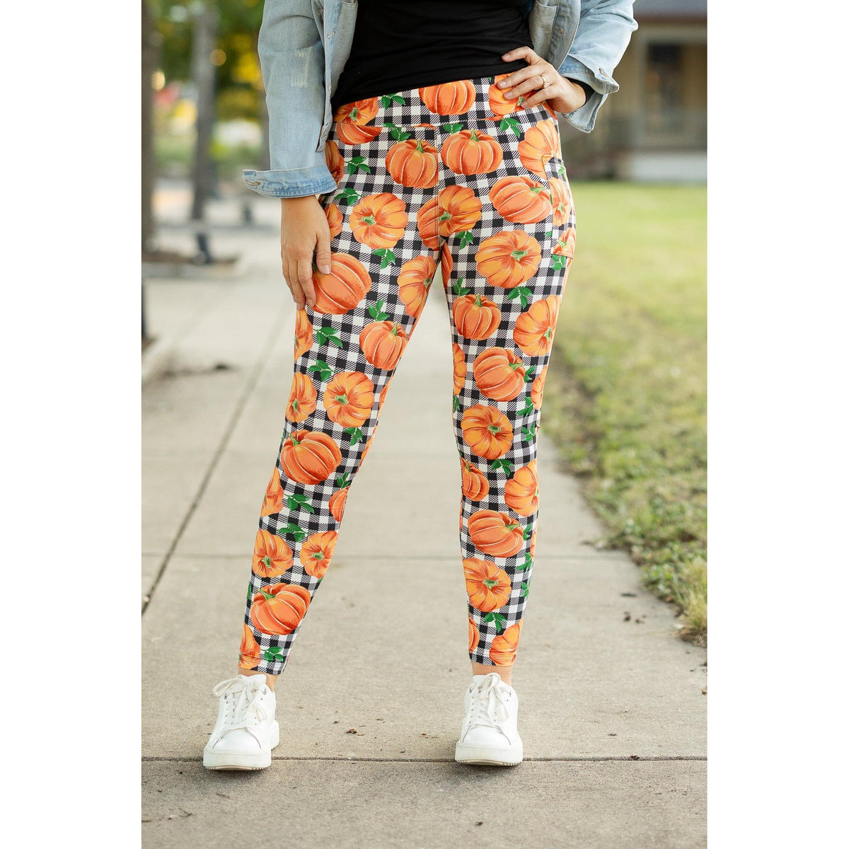 Ready to Ship  | The Peyton Plaid Pumpkin Leggings