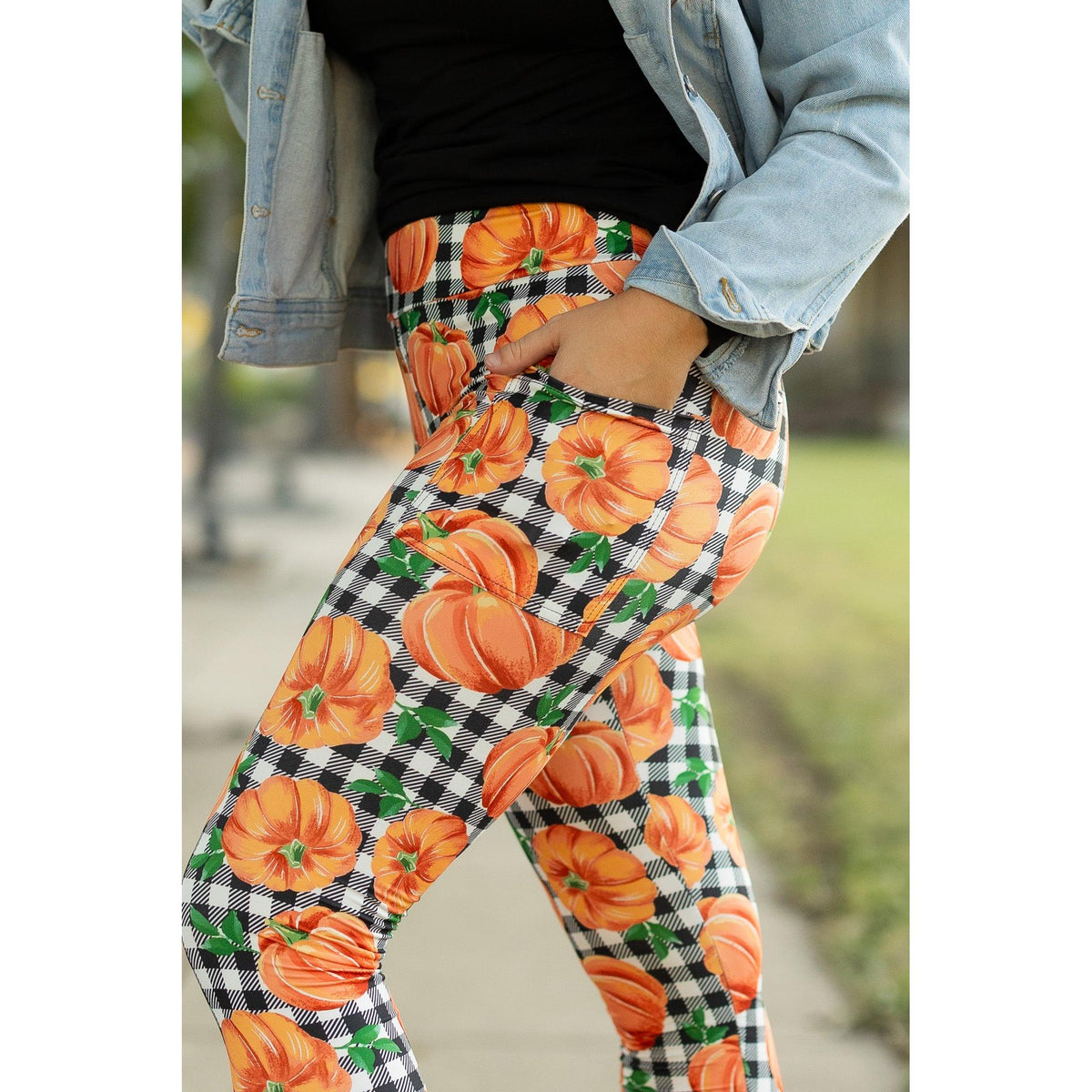 Ready to Ship  | The Peyton Plaid Pumpkin Leggings